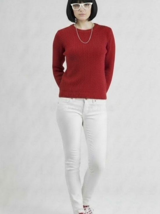 pistola Sweaters - Pistola Red Ribbed Crewneck Sweater